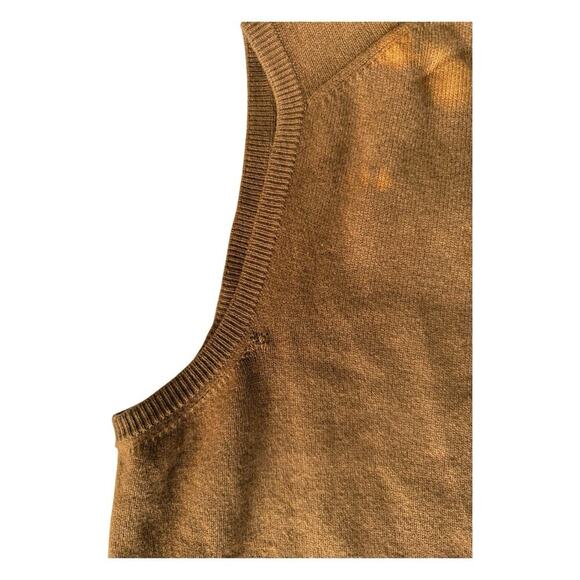 Hilditch And Key London & Paris Cashmere Sweater Vest V Neck Large Brown - Picture 8 of 12
